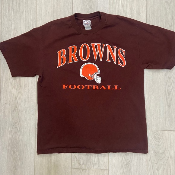 Cleveland Browns Shirt Men's Large NFL Football Champion Cotton Tee - Picture 1 of 10